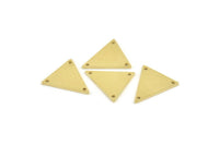 Pirinç Üçgen Tılsım, 3 Delikli 6 Ham Pirinç Üçgen Tılsım (19x18x1mm) M01104