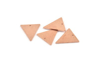 Bakır Üçgen Tılsımı, 1 Delikli 4 Ham Bakır Üçgen Tılsımı (19x18x1mm) M1075