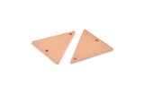Bakır Üçgen Tılsımı, 2 Delikli 4 Ham Bakır Üçgen Tılsımı (19x18x1mm) M1076