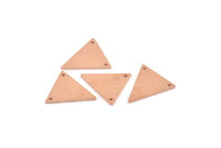 Bakır Üçgen Tılsımı, 2 Delikli 4 Ham Bakır Üçgen Tılsımı (19x18x1mm) M1077