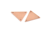 Bakır Üçgen Tılsımı, 3 Delikli 4 Ham Bakır Üçgen Tılsımı (19x18x1mm) M1078