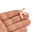 Bakır V Şekli, 1 Delikli 24 Ham Bakır V Şeklinde Tılsım (19x18x1mm) M1096
