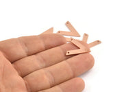 Bakır V Şekli, 2 Delikli 24 Ham Bakır V Şeklinde Tılsım (19x18x1mm) M1097