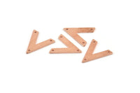 Bakır V Şekli, 3 Delikli 24 Ham Bakır V Şeklinde Tılsım (19x18x1mm) M1098