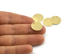 Brass Cabochon Tag, 12 Raw Brass Cabochon Tags With 1 Hole, Stamping Tags (16x0.80mm) M01352