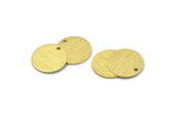 Brass Cabochon Tag, 12 Textured Raw Brass Cabochon Tags With 1 Hole, Stamping Tags (16x0.80mm) M01356