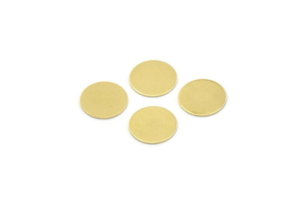 Brass Round Tag, 50 Raw Brass Round Stamping Blanks, Findings (10x0.45mm) M01357
