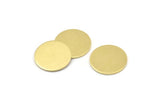 Brass Round Tag, 12 Raw Brass Round Stamping Blanks, Findings (16x0.80mm) M01354