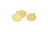 Brass Cabochon Tag, 12 Raw Brass Cabochon Tags With 1 Loop, Stamping Tags (16x18x0.80mm) M01359