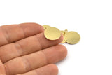Brass Cabochon Tag, 12 Raw Brass Cabochon Tags With 1 Loop, Stamping Tags (16x18x0.80mm) M01359
