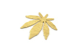 Brass Leaf Blank, 10 Textured Raw Brass Leaf Blanks, Findings (28x0.80mm) M01296