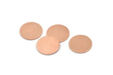 Copper Round Tag, 12 Raw Copper Round Stamping Blanks, Findings (16x0.80mm) M01347