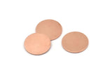 Copper Round Tag, 12 Raw Copper Round Stamping Blanks, Findings (16x0.80mm) M01347