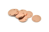 Copper Cabochon Tag, 12 Raw Copper Cabochon Tags With 2 Holes, Stamping Tags (16x0.80mm) M01350