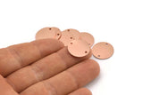 Copper Cabochon Tag, 12 Raw Copper Cabochon Tags With 2 Holes, Stamping Tags (16x0.80mm) M01350