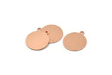 Copper Cabochon Tag, 12 Raw Copper Cabochon Tags With 1 Loop, Stamping Tags (16x18x0.80mm) M01351