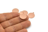 Copper Cabochon Tag, 12 Raw Copper Cabochon Tags With 1 Loop, Stamping Tags (16x18x0.80mm) M01351