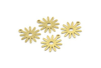 Pirinç Güneş Tılsımı, 1 Döngülü 24 Dokulu Ham Pirinç Güneş Tılsımı, Bulgular (17x15x0,80 mm) M01299