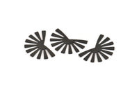 Black Sun Blank, 12 Oxidized Black Brass Rising Sun Flag Blanks, Findings (25x17x0.60mm) D945 S829