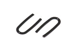 Black Geometric Charm, 24 Oxidized Black Brass U Shaped Pendants With 1 Hole, Charms, Findings (27x13x0.50mm) E019 S553