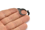 Black Moon Charm, 12 Oxidized Black Brass Crescent Moon Charms With 1 Hole And 1 Loop (18x19x7x1mm) E146 S1136