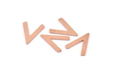Copper V Shape, 24 Raw Copper V Shaped Blanks (19x15x1mm) M01209