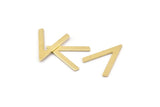 Brass V Shape, 24 Raw Brass V Shaped Blanks (23x19x1mm) M01215