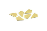 Brass Triangle Blank, 24 Raw Brass Diamond Blanks (12x8x1mm) M01177
