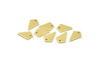Brass Triangle Charm, 24 Raw Brass Diamond Charms With 1 Hole (12x8x1mm) M01158