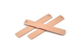 Copper Rectangle Bar, 10 Raw Copper Stamping Blanks With 1 Hole, Necklace Bar (41x6x0.80mm) M525
