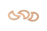 Copper Moon Charm, 10 Raw Copper Moon Charm With 1 Hole, Blanks, Findings (25x15x0.70mm) M761