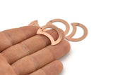 Copper Moon Charm, 10 Raw Copper Moon Charm With 1 Hole, Blanks, Findings (25x15x0.70mm) M761