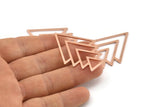Copper Triangle Blank, 4 Raw Copper Tree Blanks (47x33x1mm) M01283