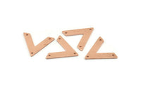 Bakır V Şeklinde, 3 Delikli 12 Ham Bakır V Şeklinde Tılsım (22x18x1mm) M01278