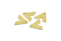 Pirinç V Şeklinde, 1 Delikli 24 Ham Pirinç V Şeklinde Tılsım (15x13x1mm) M01240