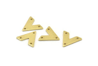 Pirinç V Şeklinde, 3 Delikli 24 Ham Pirinç V Şeklinde Tılsım (15x13x1mm) M01242