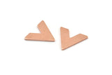 Copper V Shape, 24 Raw Copper V Shaped Blanks (15x13x1mm) M01271