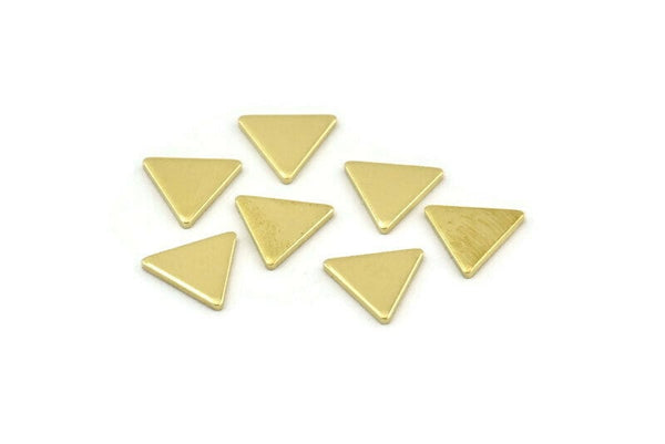 Brass Triangle Blank, 50 Raw Brass Triangle Blanks (8x1mm) M01237