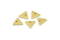 Brass Triangle Charm, 50 Raw Brass Triangle Charms With 1 Hole (8x1mm) M01238