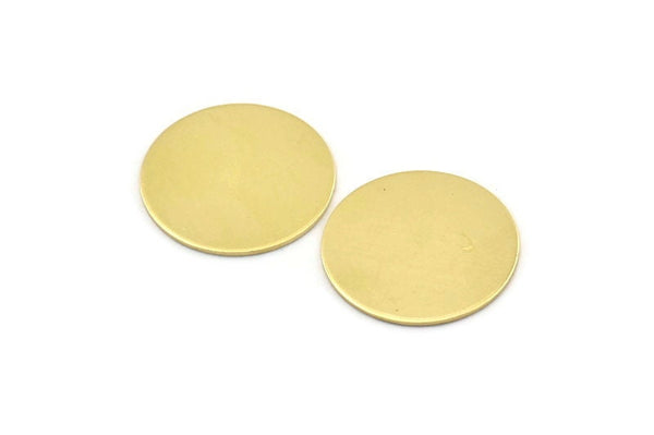 Brass Round Tag, 12 Raw Brass Round Stamping Blanks, Findings (20x0.70mm) M01364