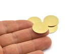 Brass Round Tag, 12 Raw Brass Round Stamping Blanks, Findings (20x0.70mm) M01364