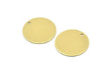 Brass Round Charm, 12 Raw Brass Round Charms With 1 Hole, Blanks (20x0.90mm) M01363