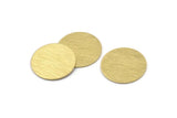 Brass Round Tag, 12 Textured Raw Brass Round Stamping Blanks, Findings (20x0.70mm) M01349