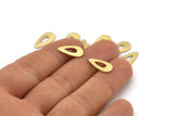 Brass Drop Blank, 50 Textured Raw Brass Drop Blanks (15x8x0.80mm) M01385