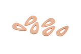 Copper Drop Blank, 50 Raw Copper Drop Blanks (15x8x0.80mm) M01388