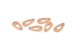 Copper Drop Charm, 50 Raw Copper Drop Charms With 2 Holes, Connectors (15x8x0.80mm) M01390