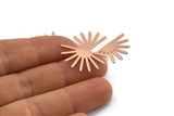 Copper Sun Blank, 24 Raw Copper Sun Blanks, Findings (25x13x0.70mm) M01406