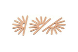 Copper Sun Blank, 24 Raw Copper Sun Blanks, Findings (25x13x0.70mm) M01408