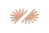 Bakır Güneş Tılsımı, 1 Delikli 24 Ham Bakır Güneş Tılsımı (25x13x0,70 mm) M01411