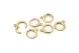 Gold Leverback Earring, 8 Gold Plated Brass Leverback Earring Findings (12mm) D1277 Q1078